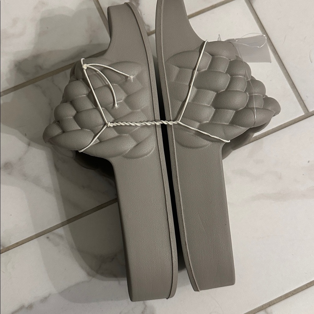 H&M Taupe Braided Women's Sandals - Picture 2 of 4